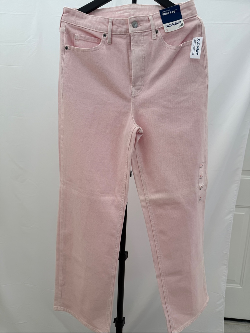 Old Navy Light Pink Wide-Leg Jeans